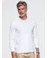 Pánské tričko OMBRE OM-LSBL-0143 WHITE