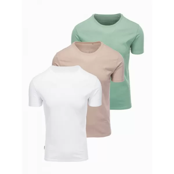  Pánské triko OMBRE OM-TSBS-0268 GREY-GREEN/WHITE/BEIGE 