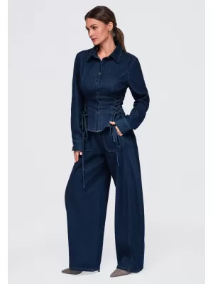 Dámská košile OMBRE OW-SH-E0070 NAVY BLUE