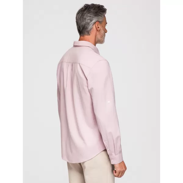  Pánská košile OMBRE OM-SHCS-0190 PASTEL PINK 