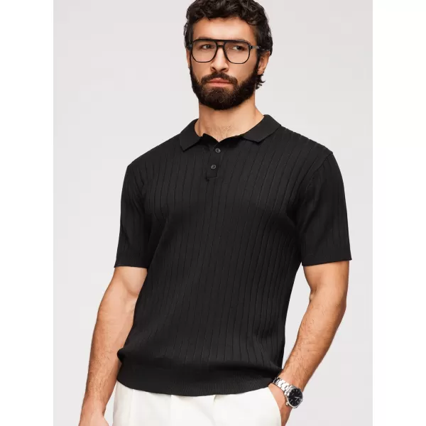  Pánské polo tričko OMBRE OM-POSS-0180 BLACK 