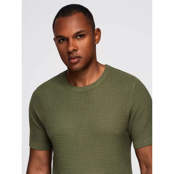  Pánské tričko OMBRE OM-TSCT-0303 OLIVE 