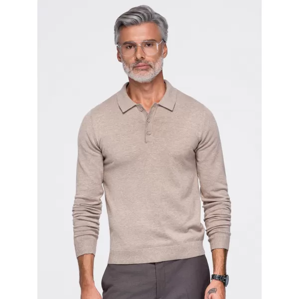  Pánská triko s límečkem OMBRE OM-POLS-0151 BEIGE 