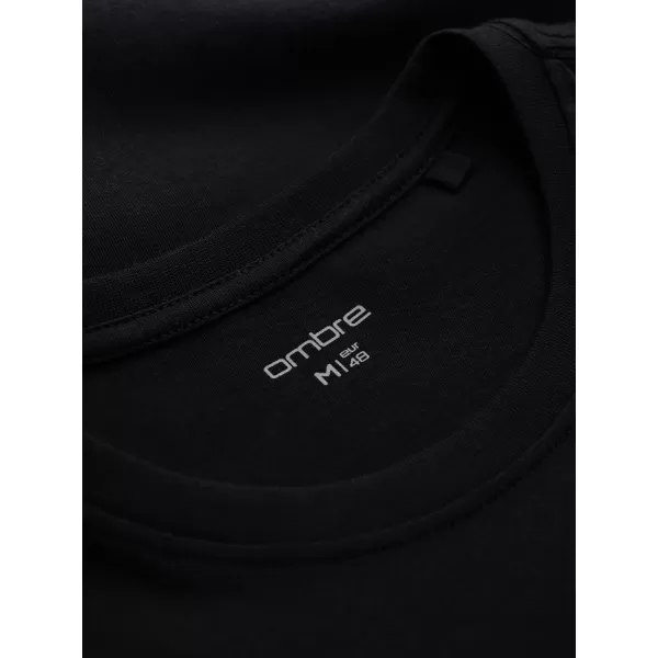  Pánské tričko OMBRE OM-TSPT-0297 BLACK 