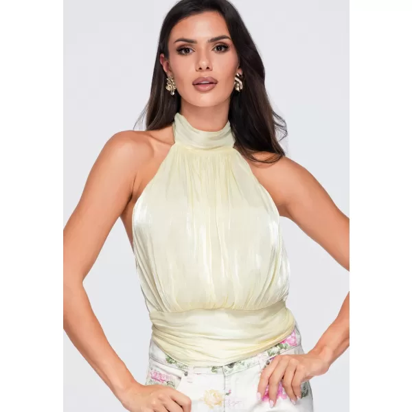  Dámská blůza OMBRE OW-TS-E0079 YELLOW 