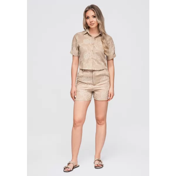  Dámská halenka OMBRE OW-SH-E0060 BEIGE 