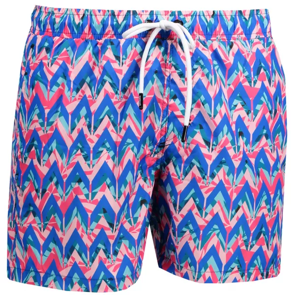  Pánské šortky OMBRE AW151 BLUE/CORAL 