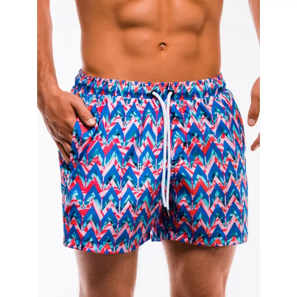  Pánské šortky OMBRE AW151 BLUE/CORAL 