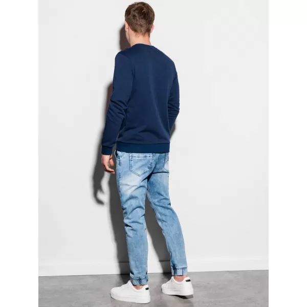  Pánská mikina OMBRE AB1045 NAVY 