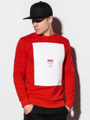 Pánská mikina OMBRE AB1045 RED
