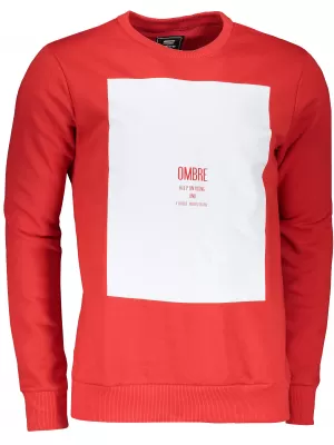 Pánská mikina OMBRE AB1045 RED