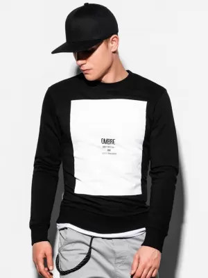 Pánská mikina OMBRE AB1045 BLACK