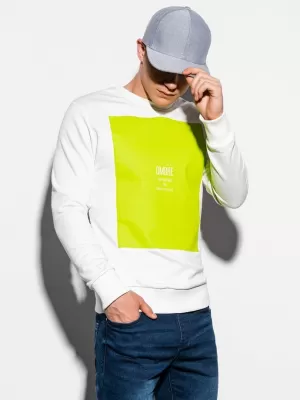 Pánská mikina OMBRE AB1045 WHITE