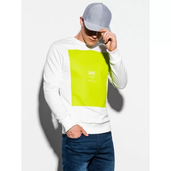  Pánská mikina OMBRE AB1045 WHITE 