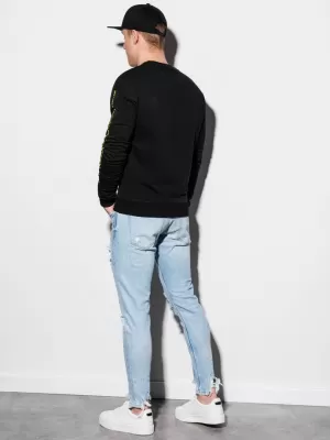 Pánská mikina OMBRE AB1046 BLACK
