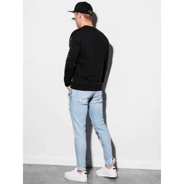  Pánská mikina OMBRE AB1046 BLACK 
