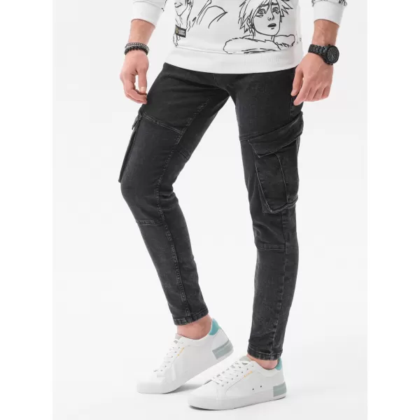  Pánské kalhoty OMBRE P1079 BLACK 