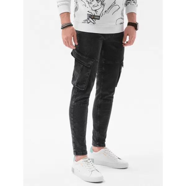  Pánské kalhoty OMBRE P1079 BLACK 