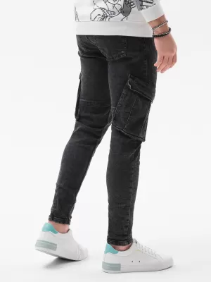 Pánské kalhoty OMBRE P1079 BLACK