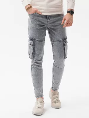 Pánské kalhoty OMBRE P1079 GREY