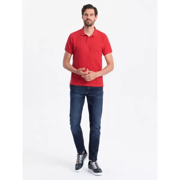  Pánské triko s límečkem OMBRE S1374 RED 