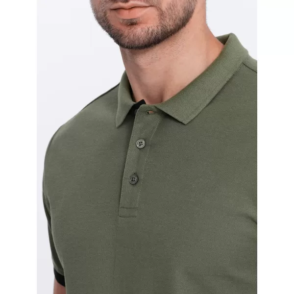  Pánské triko OMBRE OM-POSS-0113 OLIVE 