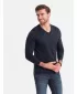 Pánské triko s dlouhým rukávem OMBRE OM-LSBL-0108 NAVY BLUE