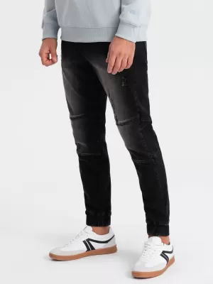 Pánské džíny OMBRE OM-PADJ-0153 BLACK