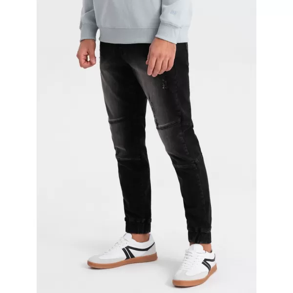  Pánské džíny OMBRE OM-PADJ-0153 BLACK 