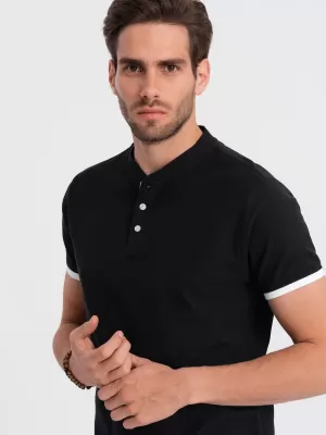 Pánské triko OMBRE OM-TSCT-0156 BLACK