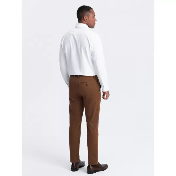  Pánské kalhoty OMBRE OM-PACP-0190 CARAMEL 