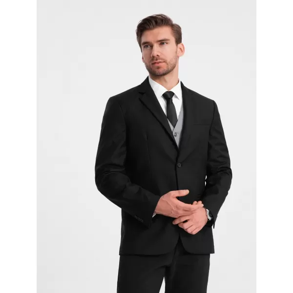  Pánské sako OMBRE OM-BLZB-0115 BLACK 