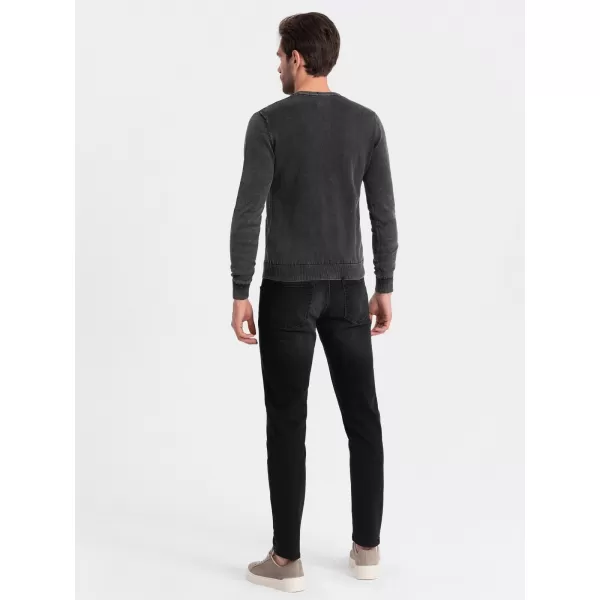  Pánský svetr OMBRE OM-SWOS-0108 BLACK 