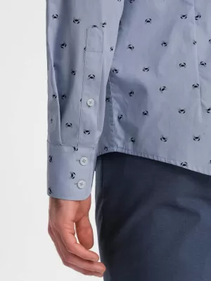 Pánská košile OMBRE OM-SHCS-0156 LIGHT BLUE