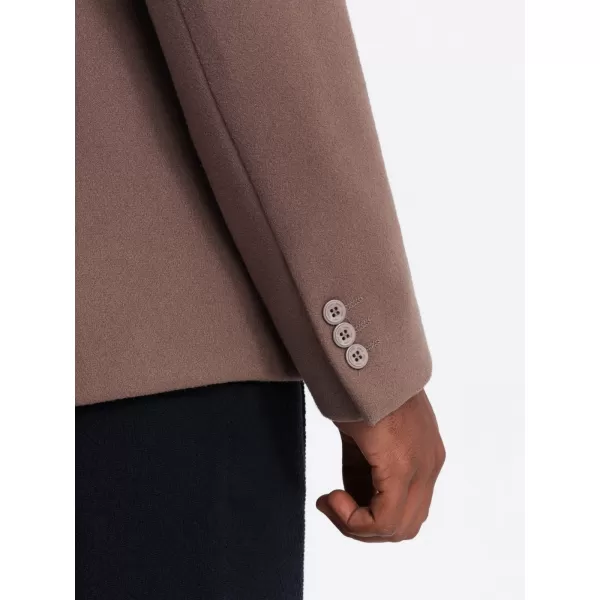  Pánské sako OMBRE OM-BLZB-0118 LIGHT BROWN 