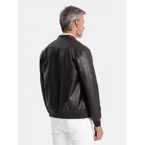  Pánská bunda OMBRE OM-JAFL-0109 DARK BROWN 
