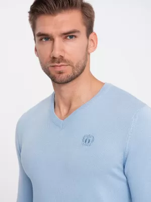Pánský svetr OMBRE OM-SWBS-0107 LIGHT BLUE 01