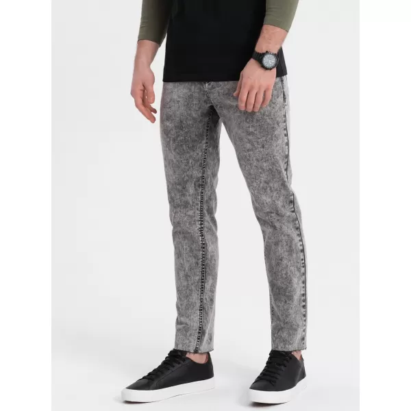  Pánské džíny OMBRE OM-PADP-0146 GREY 