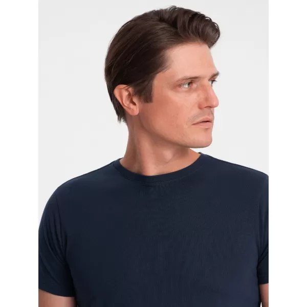  Pánské triko OMBRE OM-TSBS-0146 NAVY BLUE 