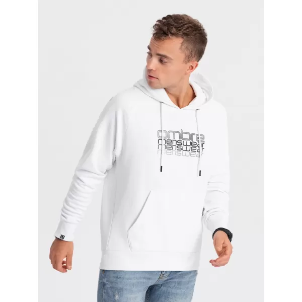  Pánská mikina OMBRE OM-SSPS-0153 WHITE 