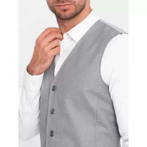  Pánské vesta OMBRE OM-BLZV-0112 GRAY 