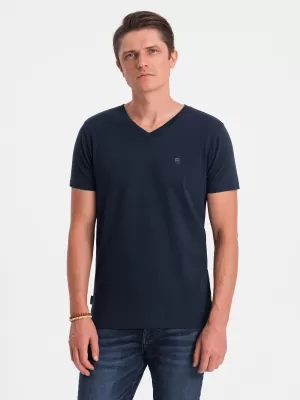 Pánské triko OMBRE OM-TSCT-0106 NAVY BLUE