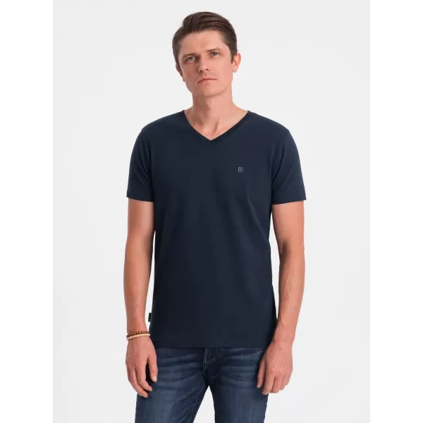  Pánské triko OMBRE OM-TSCT-0106 NAVY BLUE 