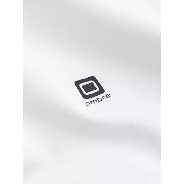  Pánské triko s dlouhým rukávem OMBRE OM-LSCL-0102 WHITE 