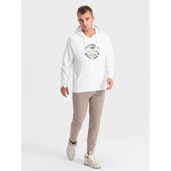  Pánská mikina OMBRE OM-SSPS-0151 WHITE 