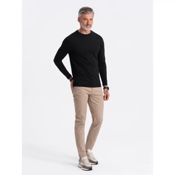  Pánské triko OMBRE OM-LSBL-0106 BLACK 
