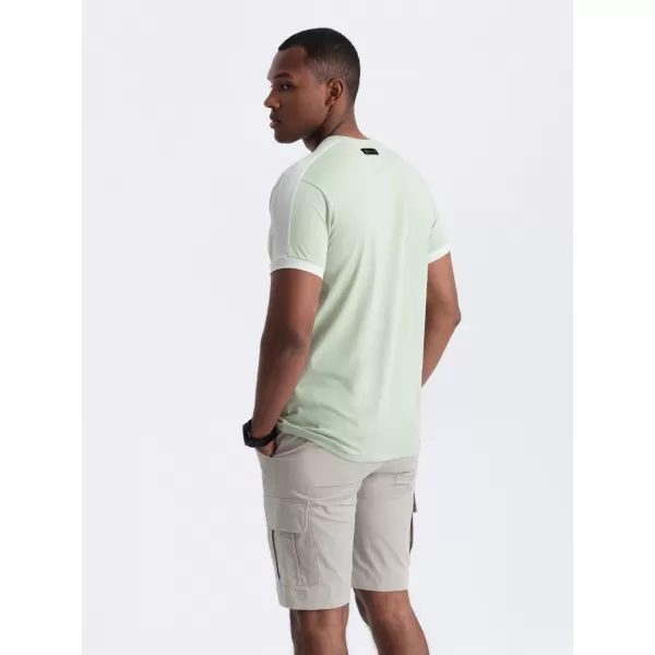  Pánské triko OMBRE S1632 LIGHT MINT 