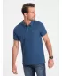 Pánské triko s límečkem OMBRE S1374 DARK BLUE