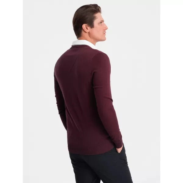 Pánský svetr OMBRE OM-SWSW-0102 MAROON 