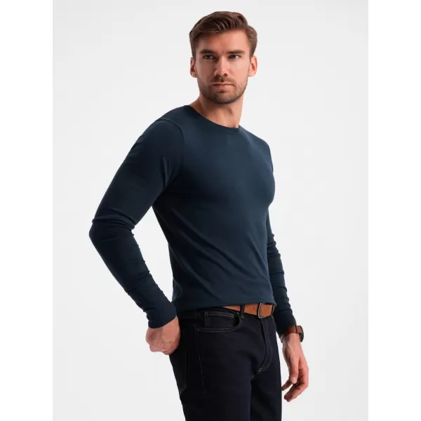  Pánský svetr OMBRE OM-SWBS-0106 NAVY BLUE 